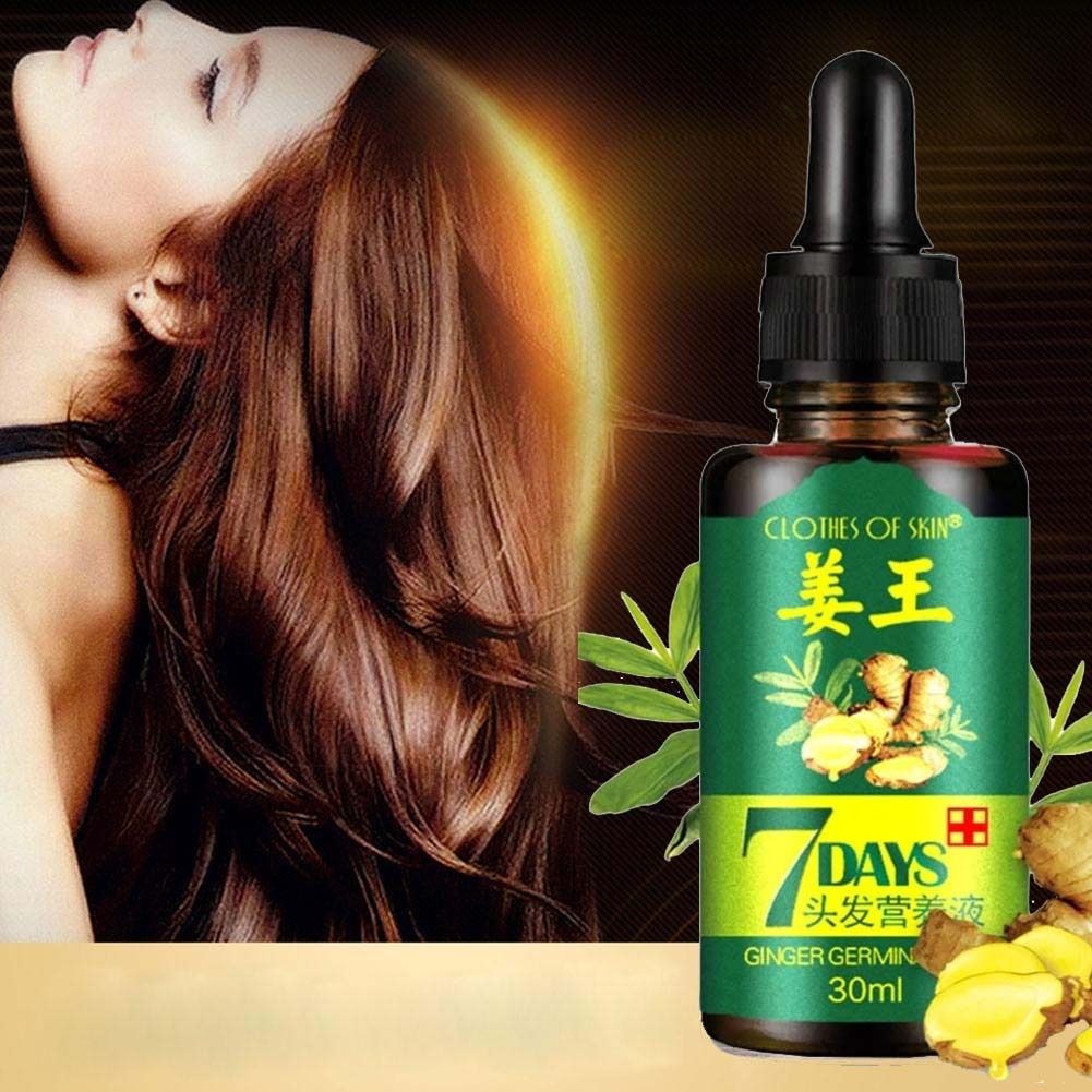 7 Day Ginger Germinal Oil Hair Nutrient Solution Hair Growth Essence Liquid Fast Natural Hair Loss Treatment Hair Care (30ml) View Gallery - Pakistan