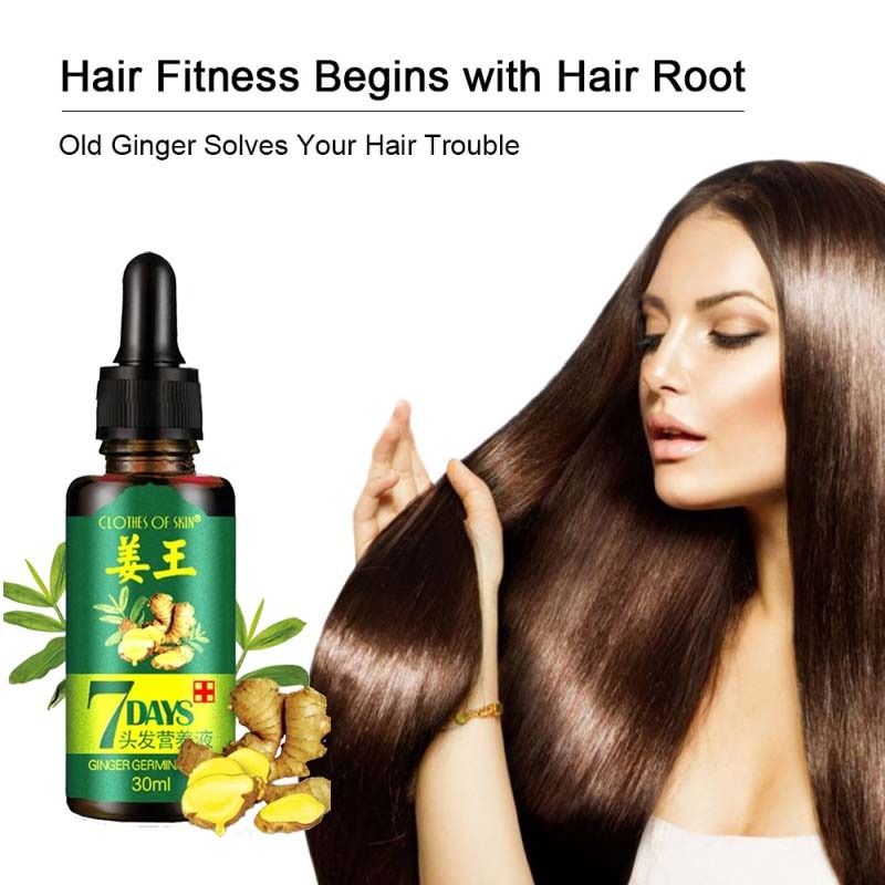7 Day Ginger Germinal Oil Hair Nutrient Solution Hair Growth Essence Liquid Fast Natural Hair Loss Treatment Hair Care (30ml) View Gallery - Pakistan