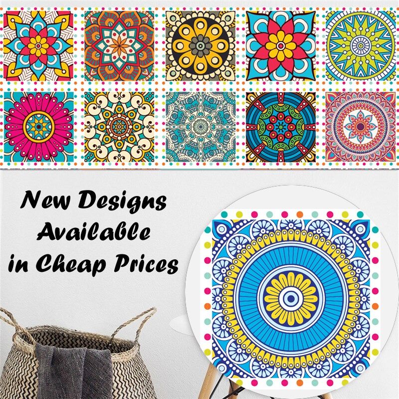 Tile Stickers Pack of 12 pieces for Home Decor for Walls Self Adhesive Tile Sticker 5 in by 5 in (12 Pieces) View Gallery - Pakistan