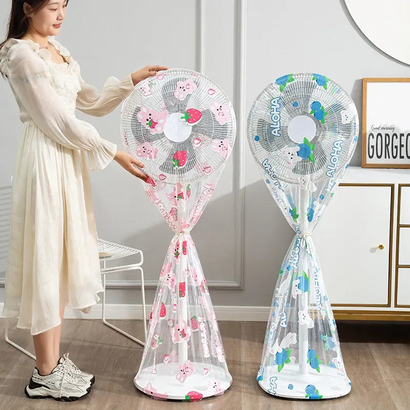 Peva Material Universal Electric Fan Dust Cover Prevent Aging Of Fan Blades Circular Electric Fan Sleeve Electric Fan Cover(random design )