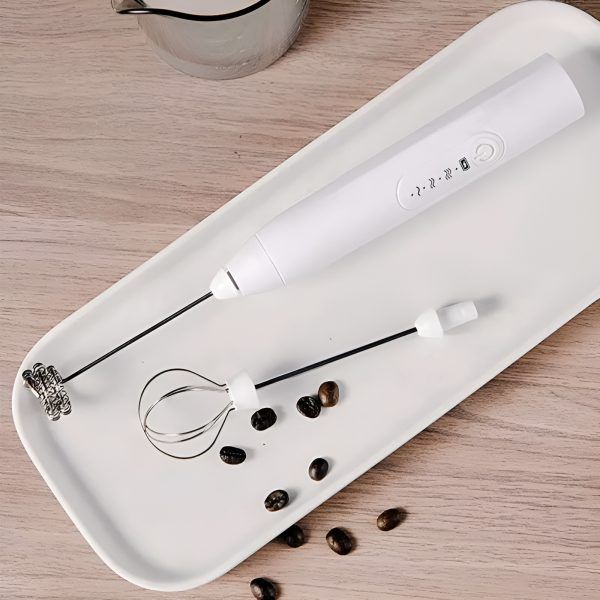3 in 1 With spring  Electric Milk Frother Whisk Egg Beater USB Rechargeable Coffee Blender (random color) View Gallery - Pakistan