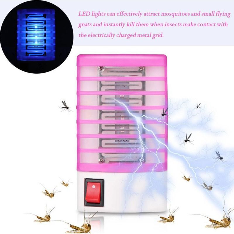1 Piece Socket Electric 220V Mini Mosquito Lamp LED Insect Mosquito Repeller killing Fly Bug Insect Night Housefly (Random Color) View Gallery - Pakistan