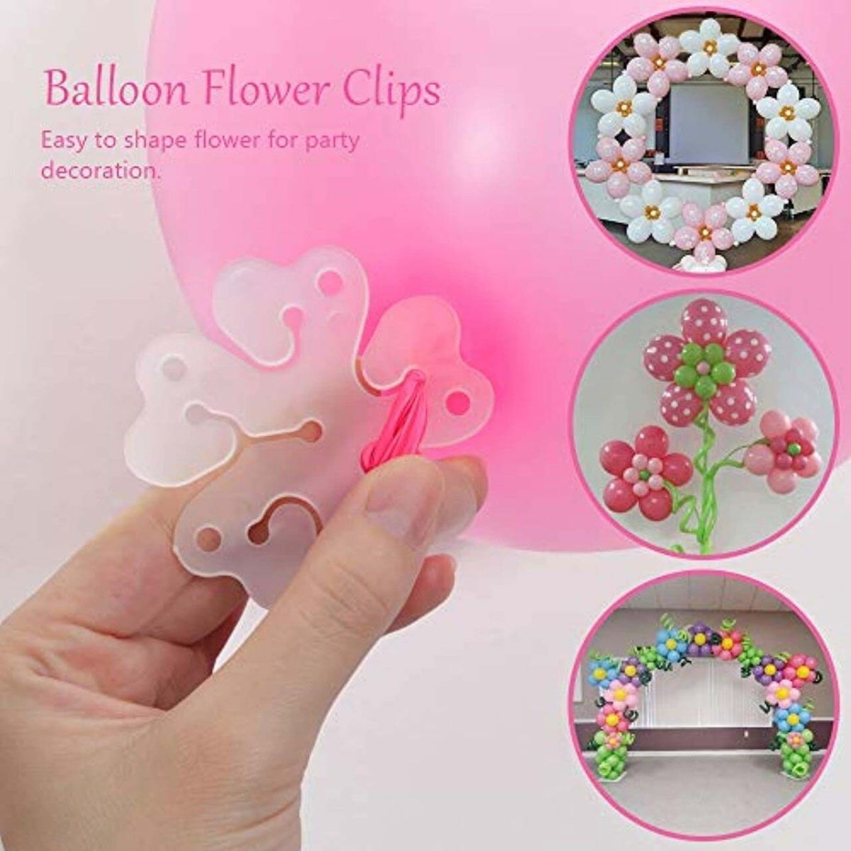 Pack Of 10pcs Balloons Clip - Flower Stand Clip Holder for Balloons - Balloons Tie Holder Birthday Wedding Party Decoration View Gallery - Pakistan