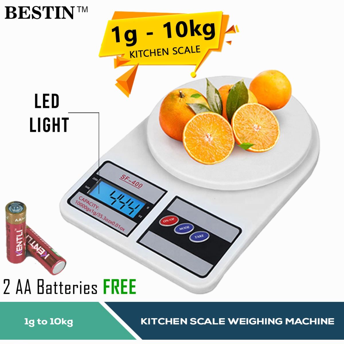 Imported Battery Operated Digital Weight Machine 10kg Digital Kitchen Scale Mini Weight Machine Weight Scale Vegetable Dry Fruit Scales Portable Liquid Kitchen View Gallery - Pakistan