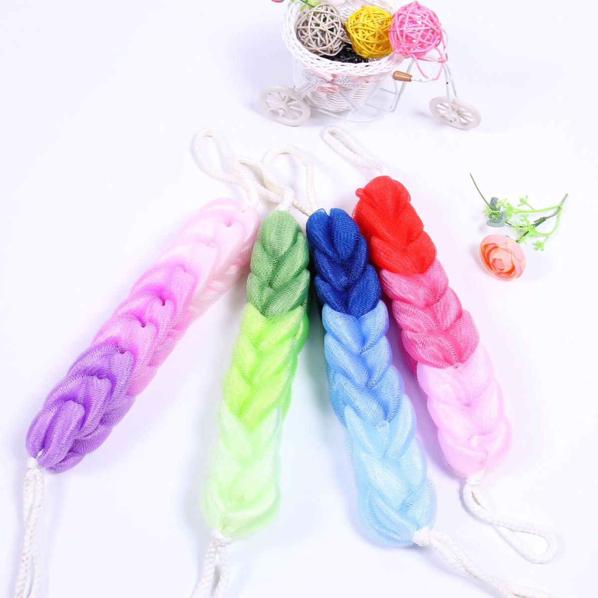 Rub Back Belt Bathroom Tools New Cleaning The Back Twist Bath Sponge Bath Towel Rub Brush Pull Back Strip (2 pcs set) View Gallery - Pakistan