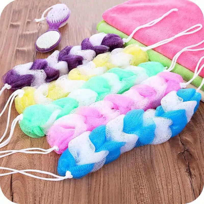 Rub Back Belt Bathroom Tools New Cleaning The Back Twist Bath Sponge Bath Towel Rub Brush Pull Back Strip (2 pcs set) View Gallery - Pakistan