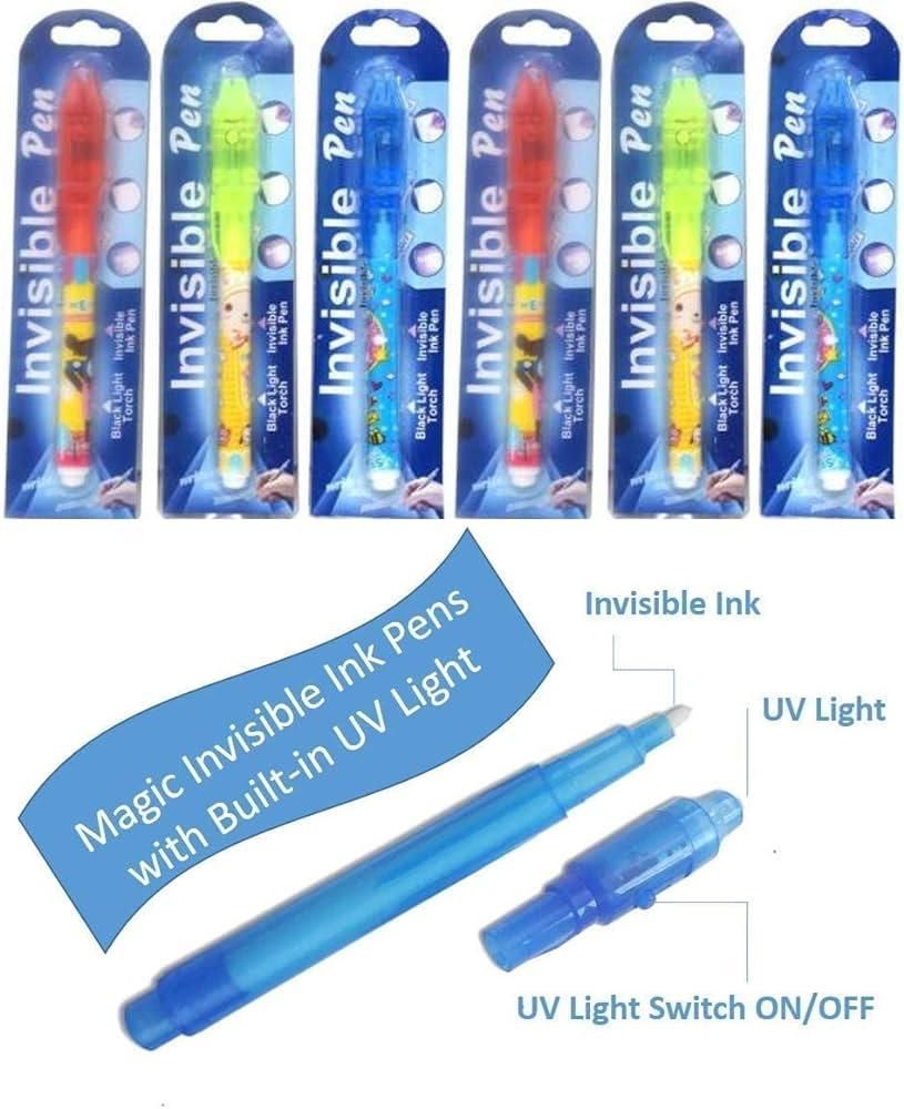 Secret Message Pen Invisible Colorless Ink or Spy Magic Pen with Uv Light  (Set of 6) View Gallery - Pakistan