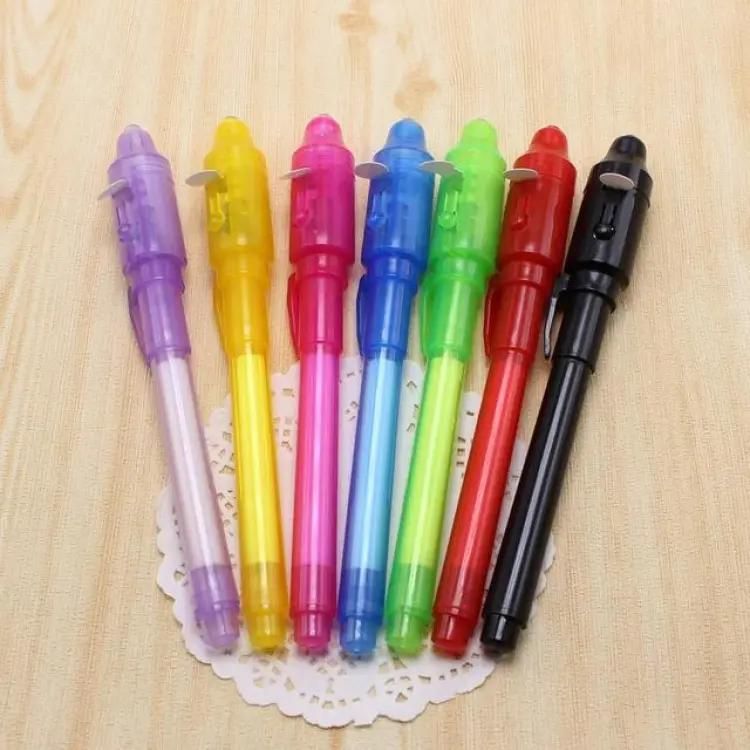 Secret Message Pen Invisible Colorless Ink or Spy Magic Pen with Uv Light  (Set of 6) View Gallery - Pakistan