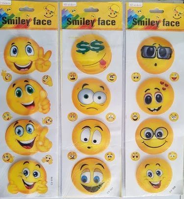 SMILY STICKERS DIFFERENT EMOJIS IN ONE PACKETS CUTE EMOJI SMILY STICKER FOR KIDS  USE FOR DECORATION OR HOME-DECOR (pack of 8 pcs ) View Gallery - Pakistan