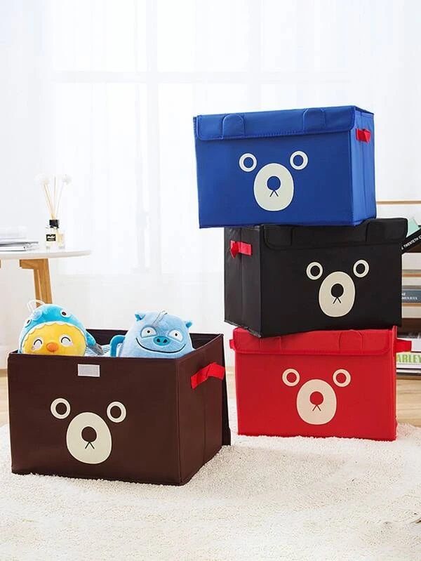 1 Pc Panda Design Folding Storage Bins Quilt Basket Kid Toys Organizer Storage Boxes Cabinet Wardrobe Storage Bag (random Color) View Gallery - Pakistan