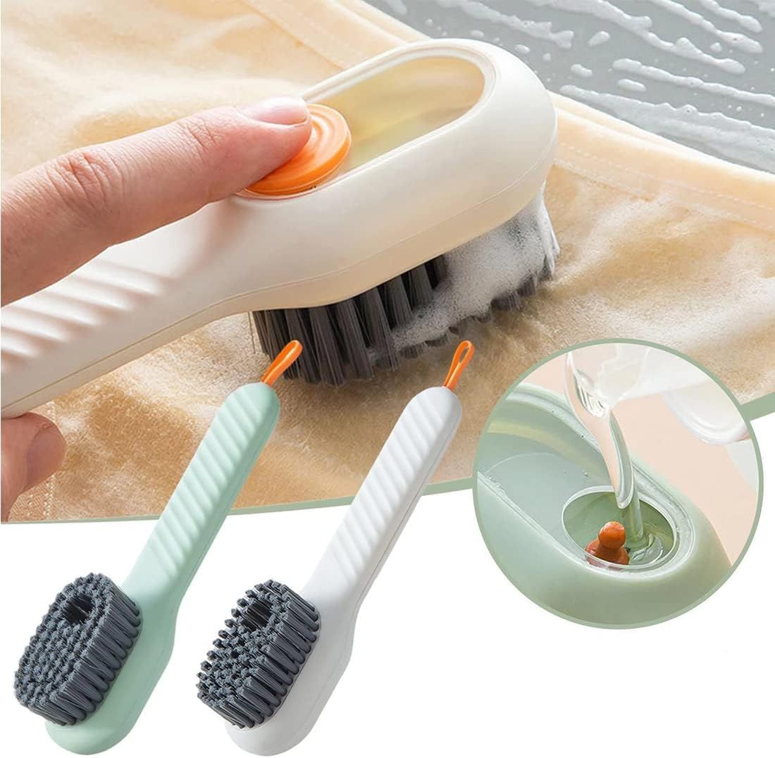 Multifunctional Soft-Bristled Shoe Brush Shoe Brushes Long Handle Brush Automatic Filling Clothes Cleaning Clothing Board Tools (Random Color) View Gallery - Pakistan