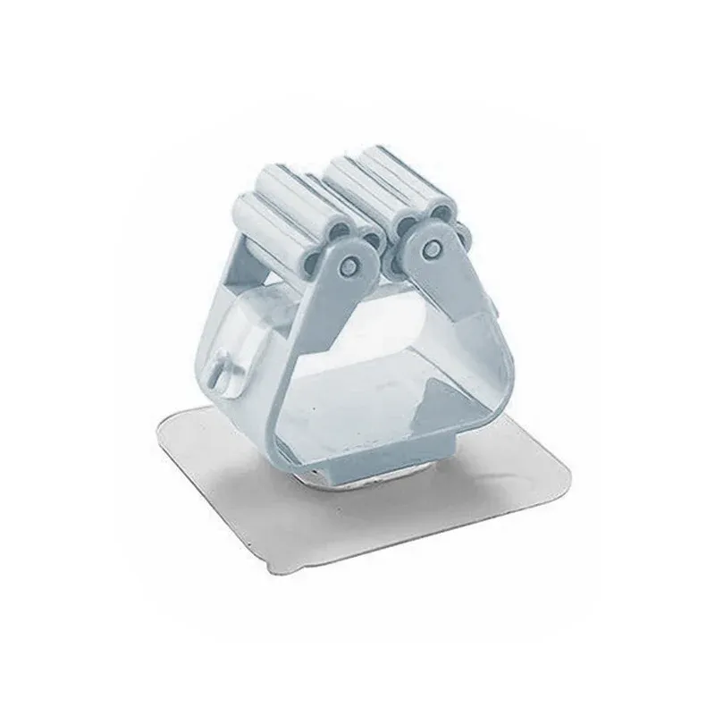 1 Pc Mop and Broom Self Adhesive Holder Wall Mount Magic Hanger Organizer Cleaning Tools Storage Mop Rack (Random Color) View Gallery - Pakistan