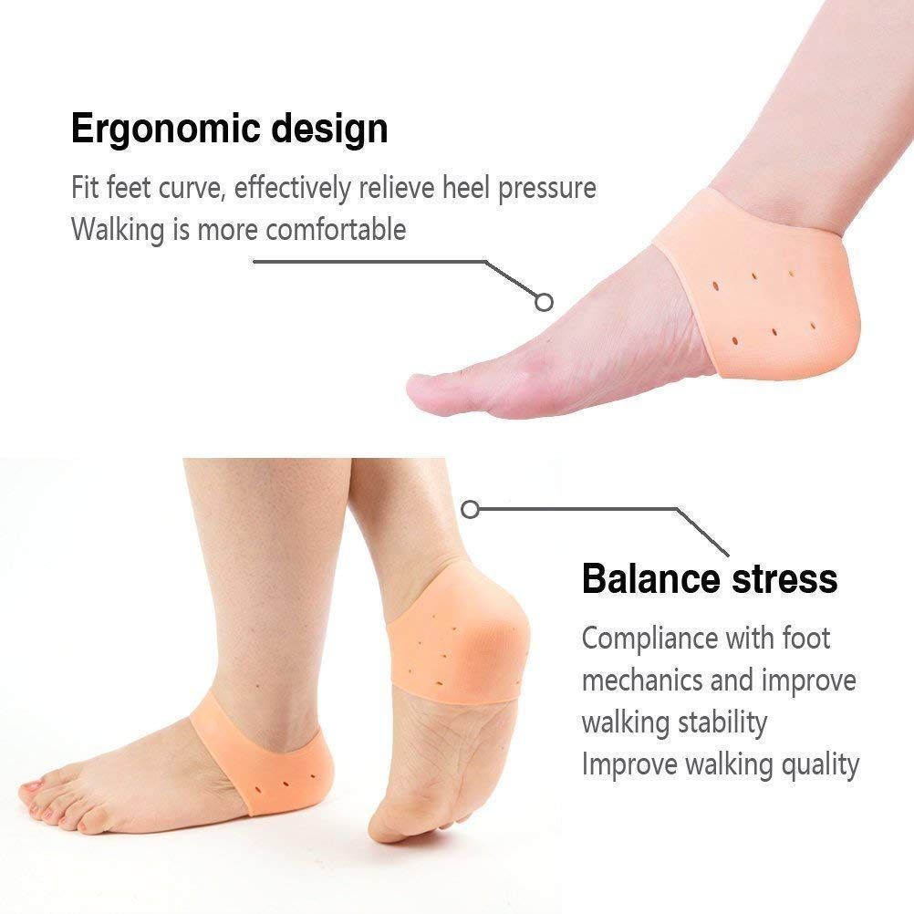 Silicone Anti-Crack Half Heel Socks Set View Gallery - Pakistan