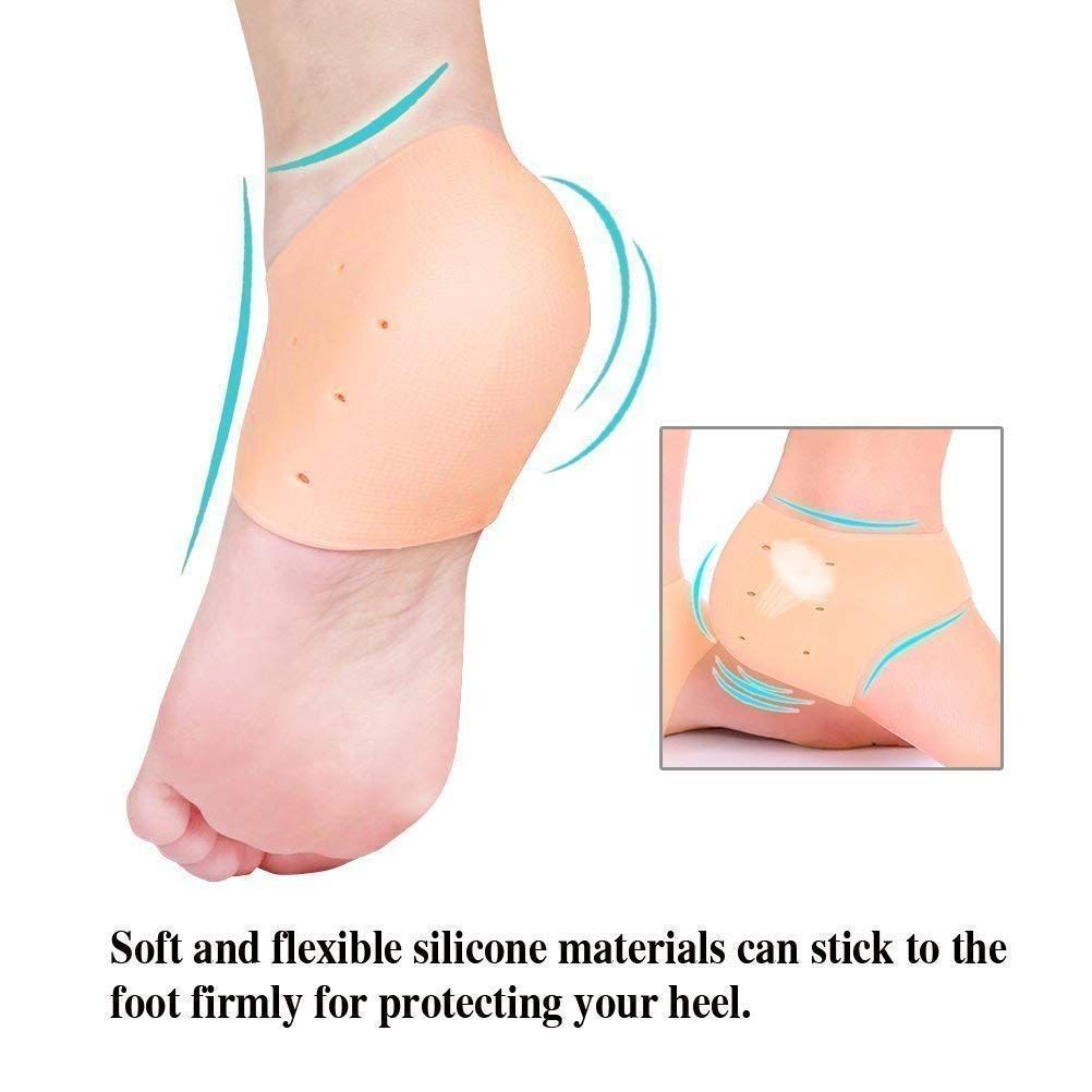 Silicone Anti-Crack Half Heel Socks Set View Gallery - Pakistan