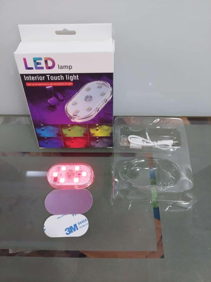 Car LED Lights Interior Magnetic Auto Interior lighting USB Rechargeable Portable LED Lights Car Night Reading Car Ambient Lighting 7 Colors (Random color) View Gallery - Pakistan
