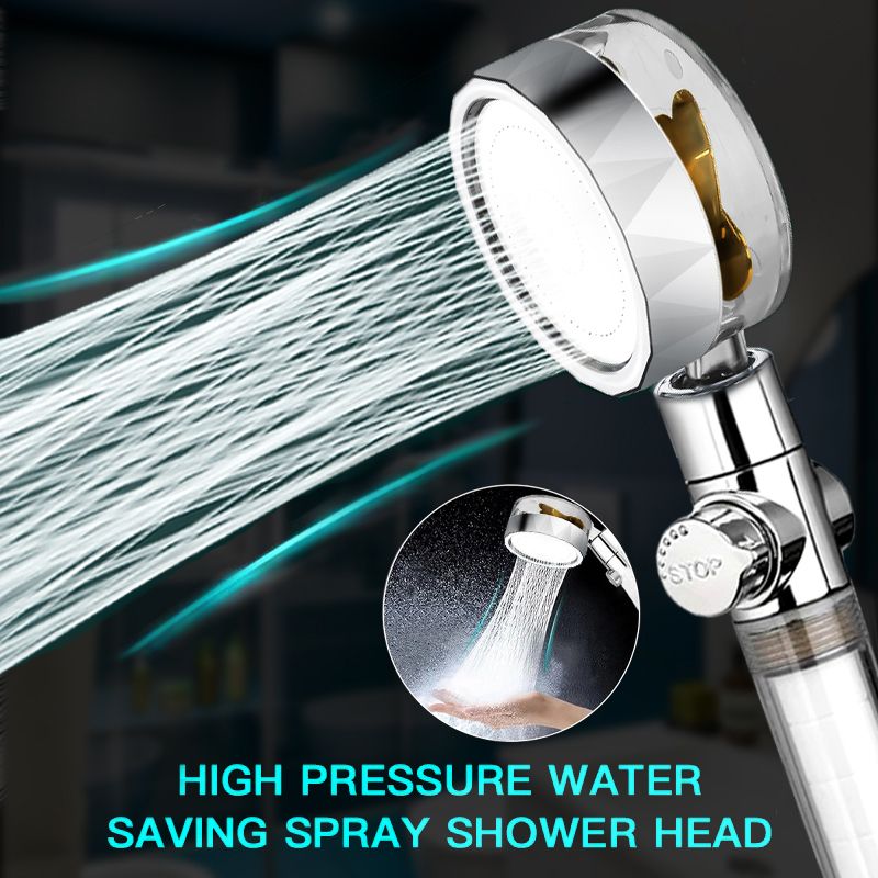 Pressurized Shower Head Turbine Shower Accessories One Piece Water Stop(random color) View Gallery - Pakistan