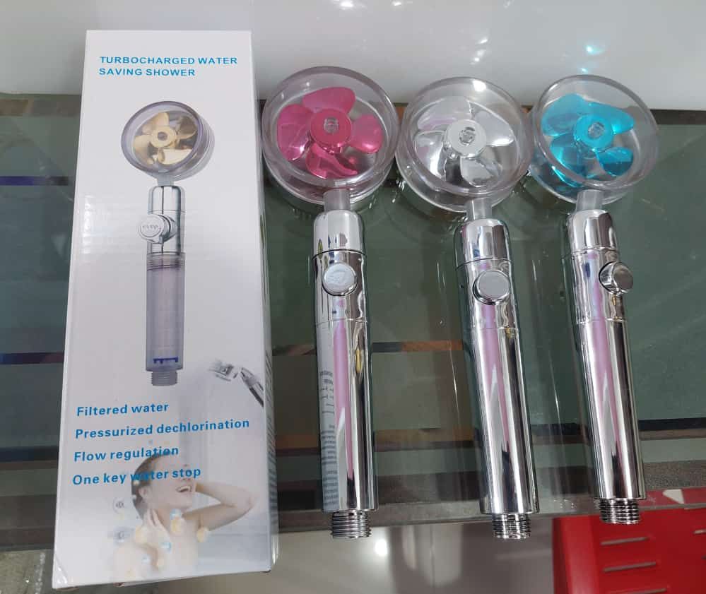 Pressurized Shower Head Turbine Shower Accessories One Piece Water Stop(random color) View Gallery - Pakistan