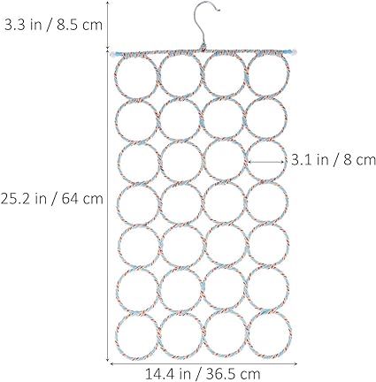 28 Holes Scarf Hanger  / Tie Hanger / Belt Hanger Organizer View Gallery - Pakistan