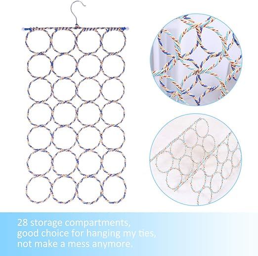 28 Holes Scarf Hanger  / Tie Hanger / Belt Hanger Organizer View Gallery - Pakistan