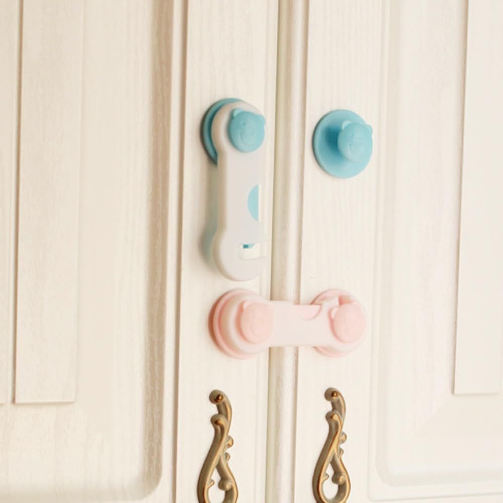 1 Pc - Children Kid Drawer Lock Baby safe Angle Sliding Door Plastic Child safety locks products ( random color ) View Gallery - Pakistan