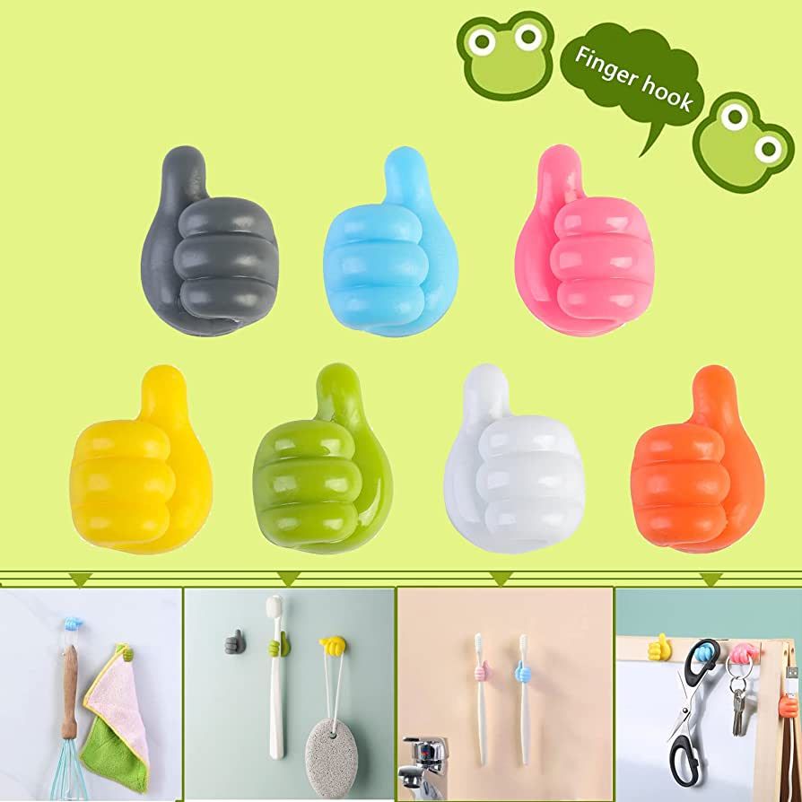 10 pcs  Wall Decoration Hook Creative Silicone Thumb Key Hanger Hooks View Gallery - Pakistan