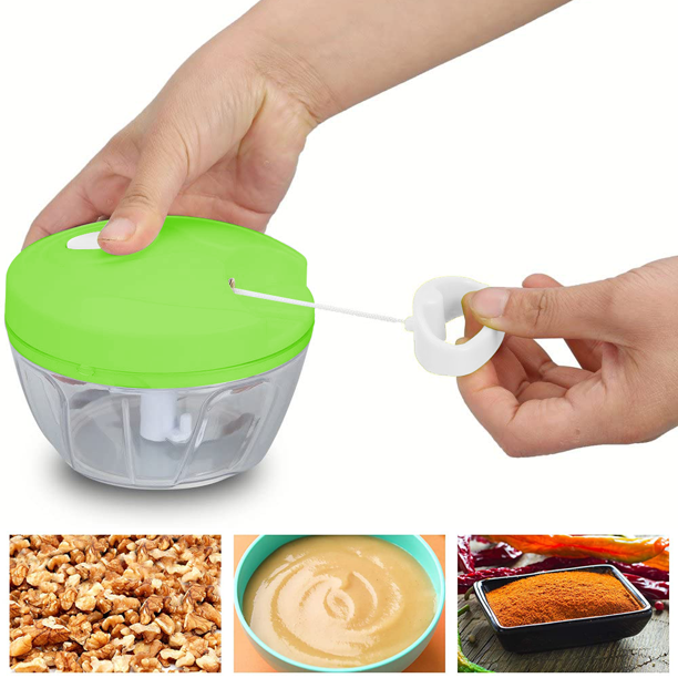 Speedy chopper multi use turbo cutter mini handy manual speed chopper for vegetables fruits imported heavy quality best make your life easier nicer dicer (Random color) View Gallery - Pakistan