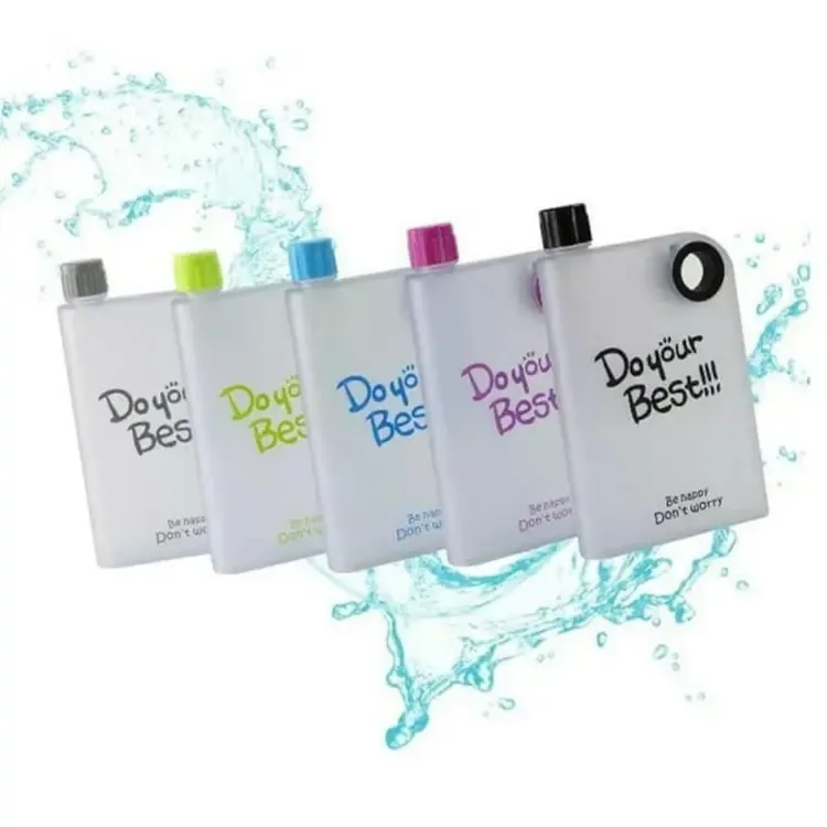 Ultra Slim Notebook Style Water Bottle - 1 Pc (Random Color)
