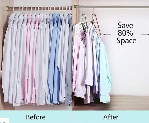Magic Hanger Multipurpose 9 Hole Space Saving Closet Organizer – Multicolor View Gallery - Pakistan