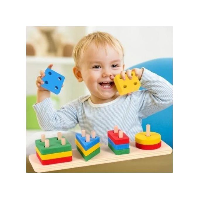 Lewo Wooden Puzzle Toddler Toys Shapes View Gallery - Pakistan