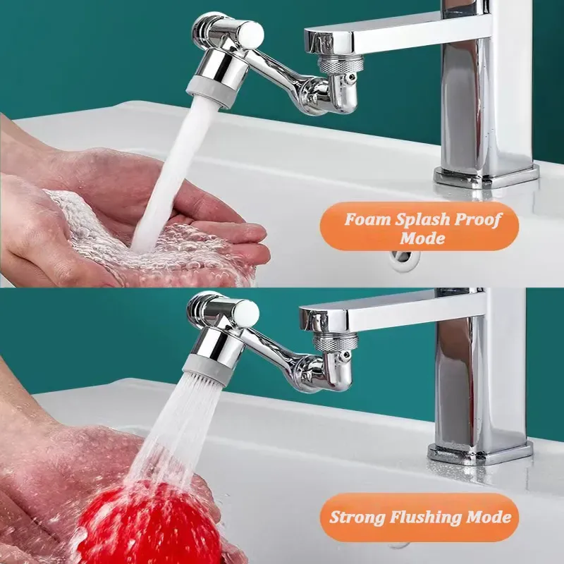 1080°Rotatable Faucet Aerator Bathroom Washbasin Tap Splash Filter Kitchen Faucet Extend Faucet Water Saving Bubbler Nozzle View Gallery - Pakistan
