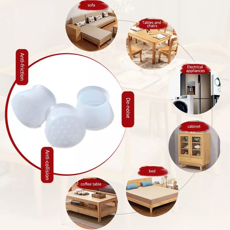 Pack of 4 Anti-Slip Bottom Pads For Chair &amp; Furniture View Gallery - Pakistan