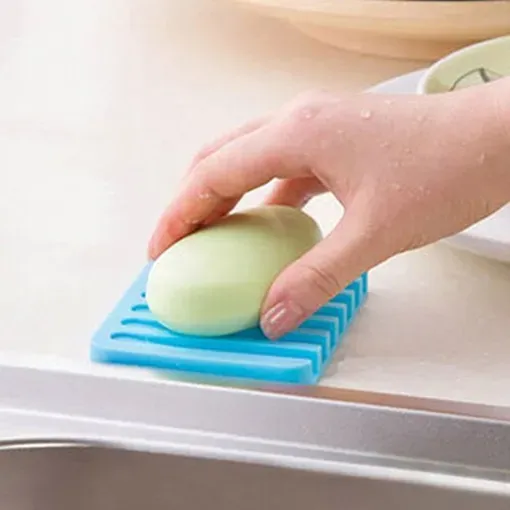 Silicone soap dish Drainer Tray (Green) View Gallery - Pakistan