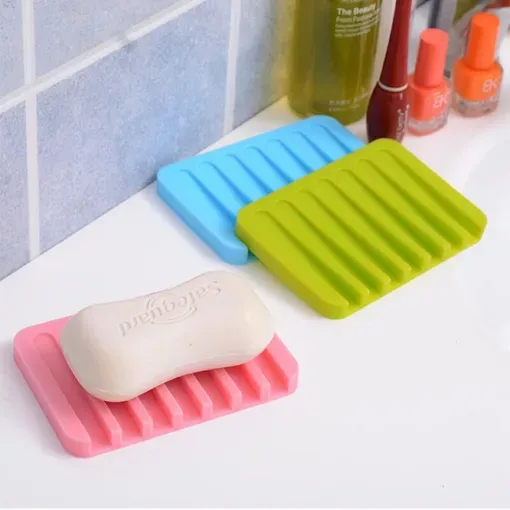 Silicone soap dish Drainer Tray (Green) View Gallery - Pakistan