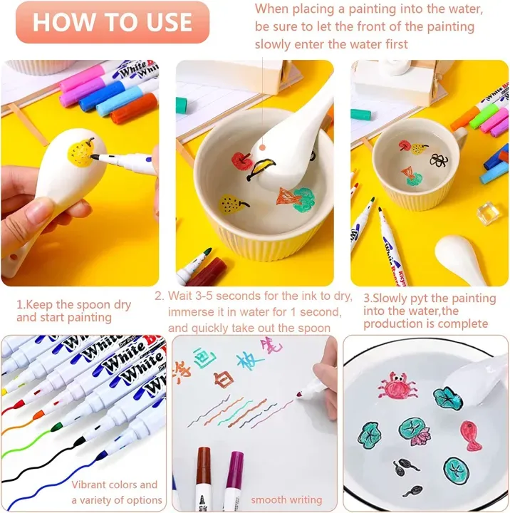 Doodle/ Floating Markers ( 8 pcs set) Painting Drawing Marker for kids View Gallery - Pakistan