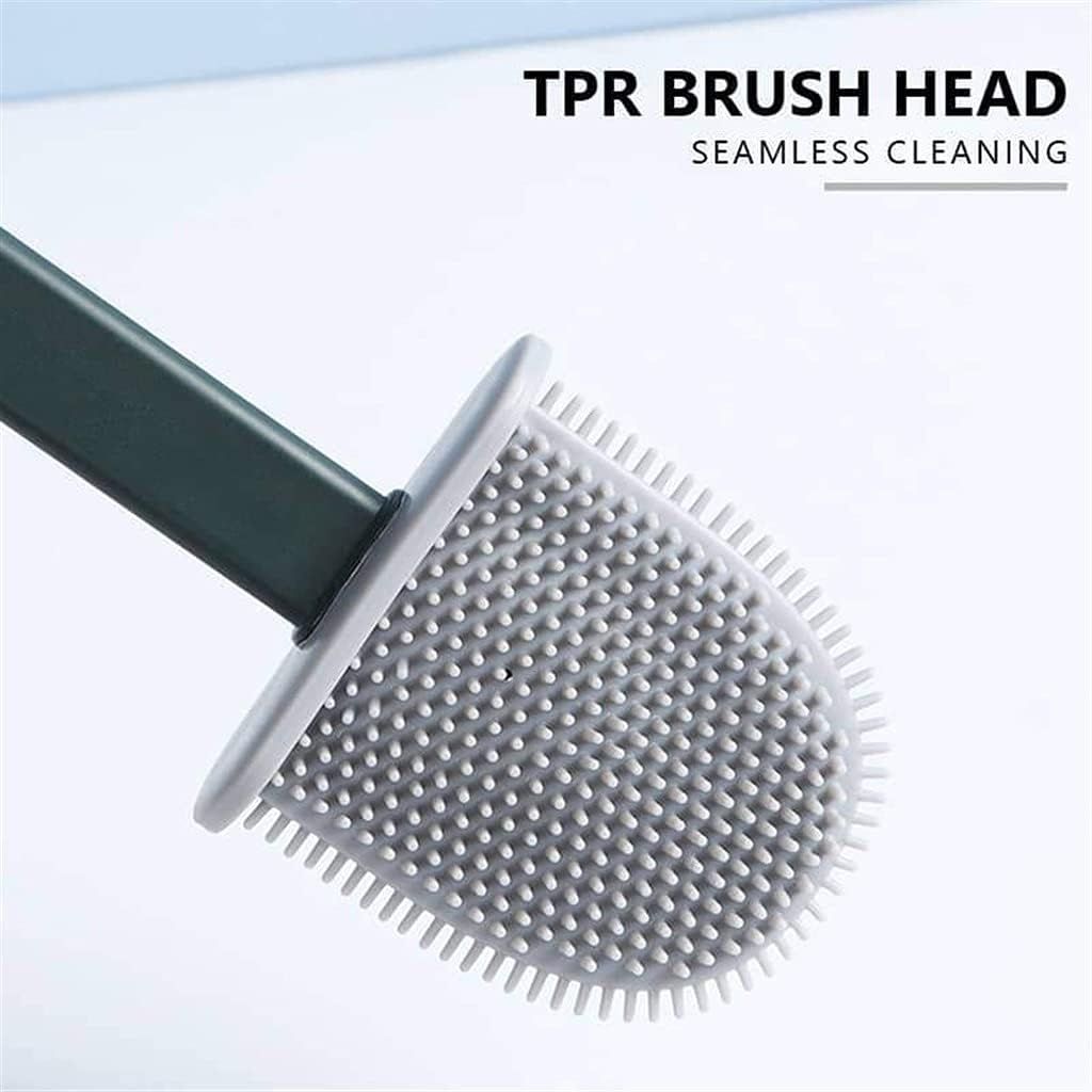 Toilet Brush Silicone Brush Toilet with Quick Drying Holder (Random Color) View Gallery - Pakistan