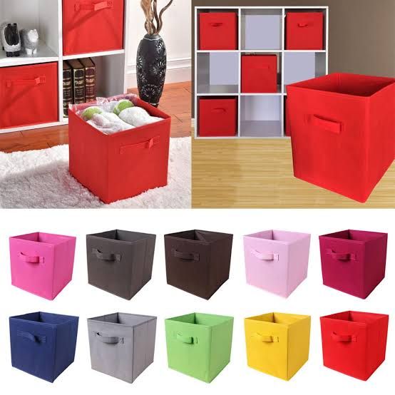 CUBE BOX SPACE SAVER STORAGE BOX (random colors) View Gallery - Pakistan
