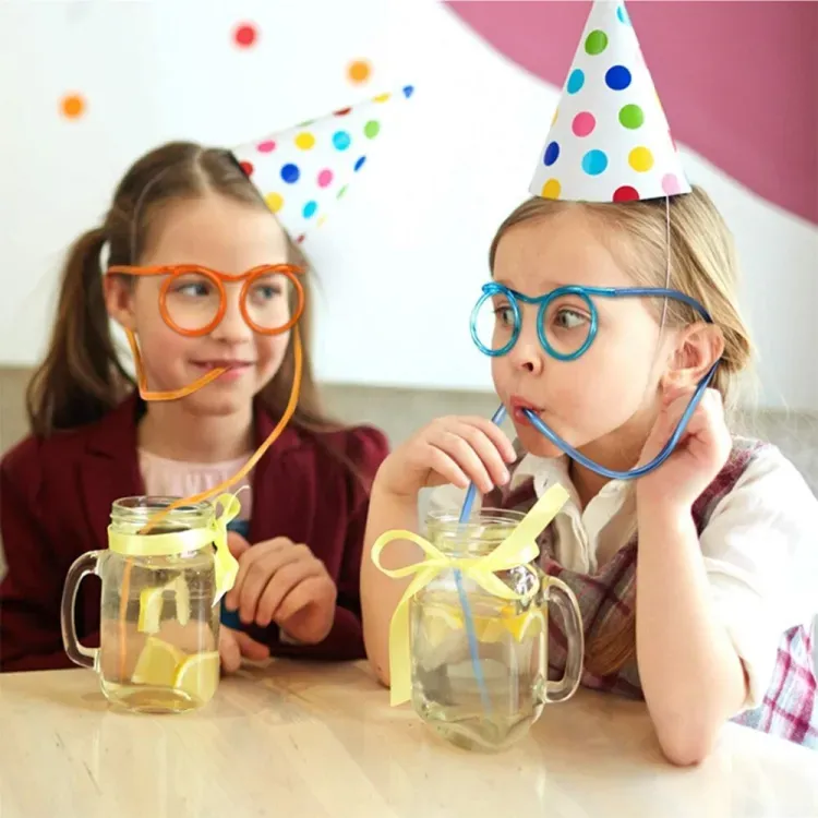 Funny glasses drinking Straw (random color) View Gallery - Pakistan