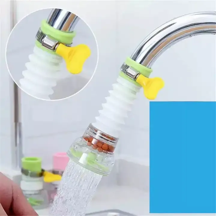 Kitchen Shower Splash Fan Faucet Water-saving Filter Shower Water Rotating Spray Regulator Tap Water Filter Valve for Kitchen tap nozzle extended filter water saving device Accessories - Each View Gallery - Pakistan