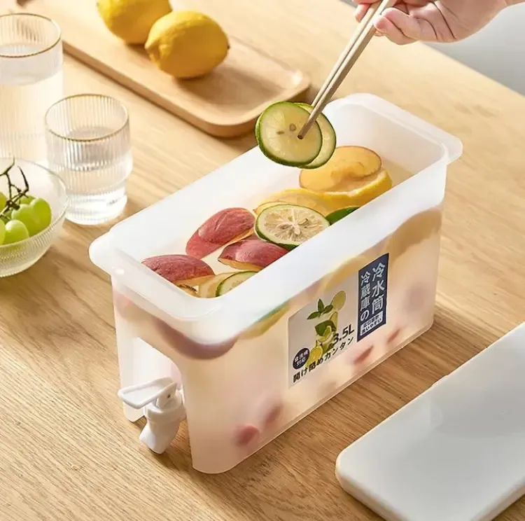 3.5Ltr Cooler Water Bottle Container For Kitchen SPACE-SAVING Cold Kettle with Faucet View Gallery - Pakistan