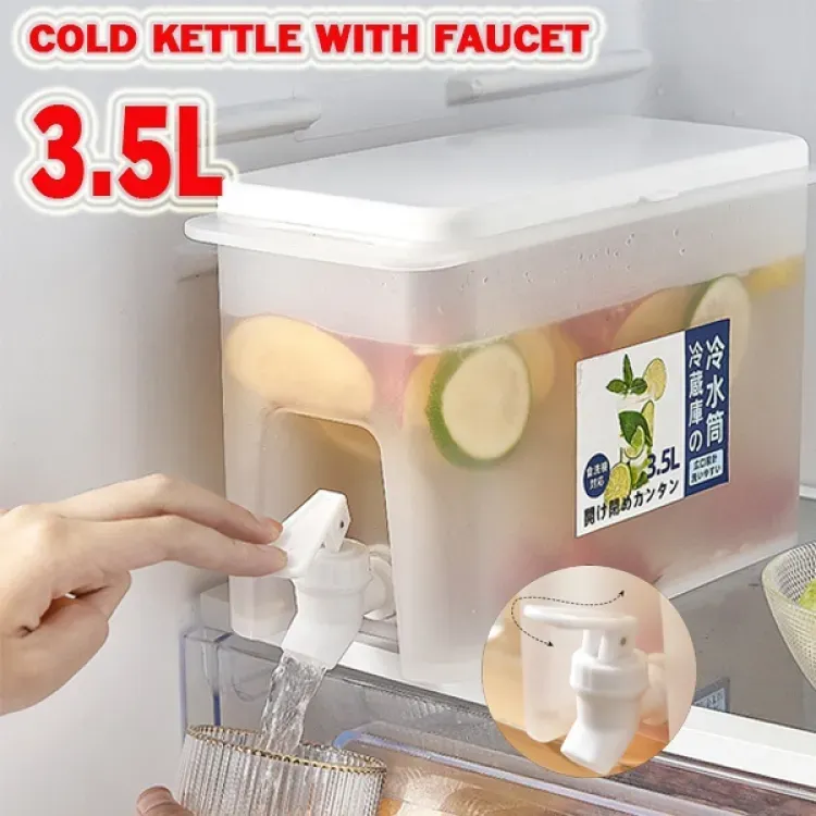 3.5Ltr Cooler Water Bottle Container For Kitchen SPACE-SAVING Cold Kettle with Faucet View Gallery - Pakistan