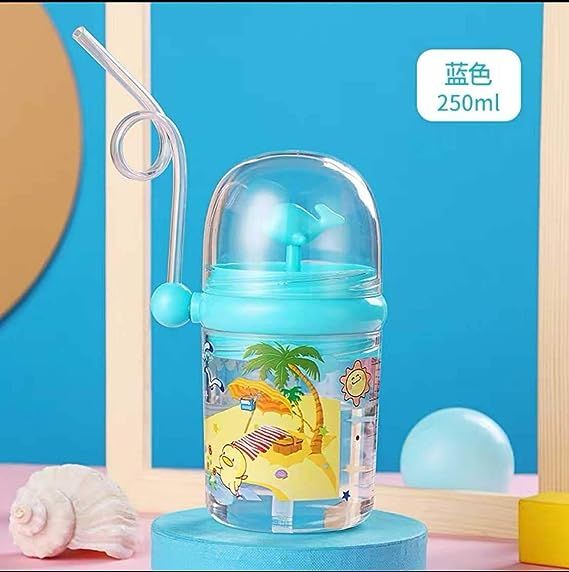 Children Whale Spray Cup Sippy Bottle Cartoon Baby with Sippy Kettle Outdoor Portable Children's Cup (Random Color) View Gallery - Pakistan