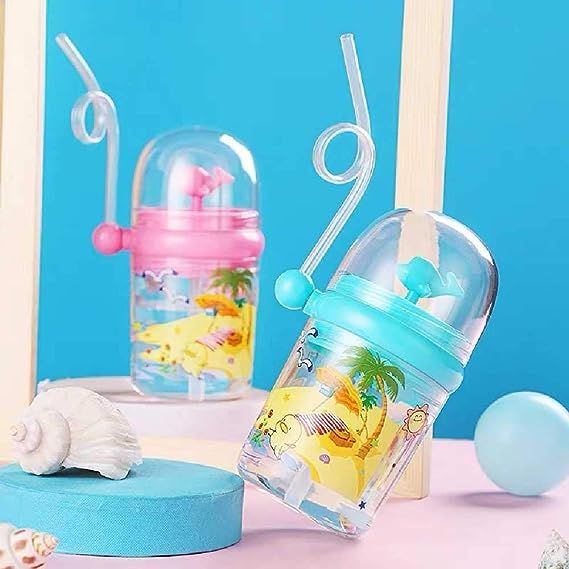 Children Whale Spray Cup Sippy Bottle Cartoon Baby with Sippy Kettle Outdoor Portable Children's Cup (Random Color) View Gallery - Pakistan