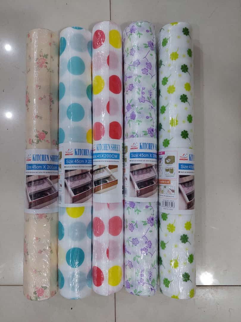 1 Roll - Kitchen Polka Foamic Sheet (45*200cm)  (random color) View Gallery - Pakistan