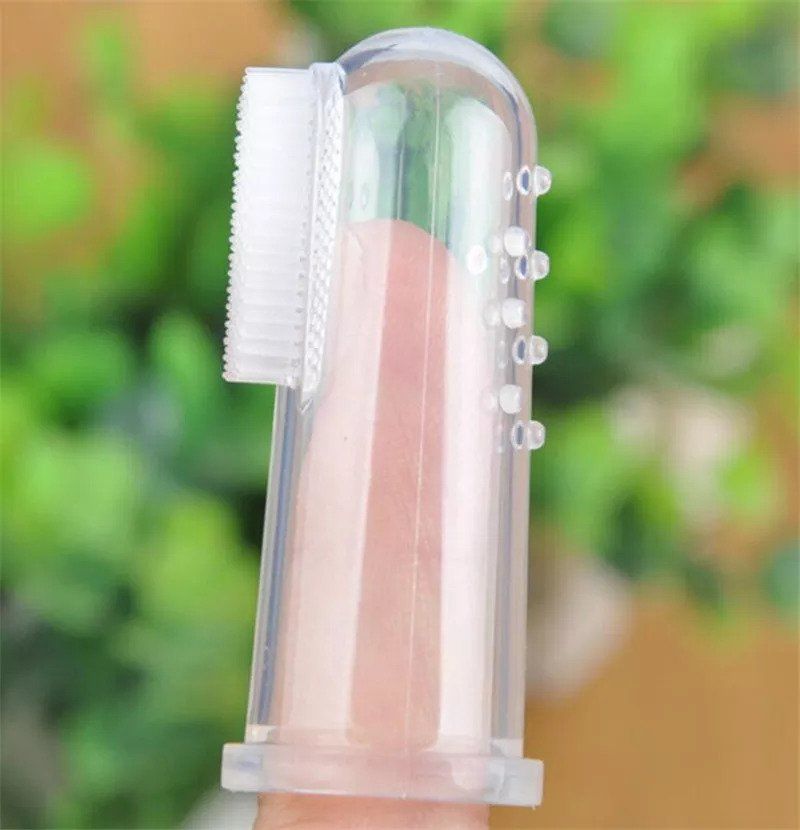 Baby Finger Toothbrush Silicon Toothbrush+Box Children Teeth Clear Soft Silicone Infant Tooth Brush Rubber Cleaning Baby Brush View Gallery - Pakistan