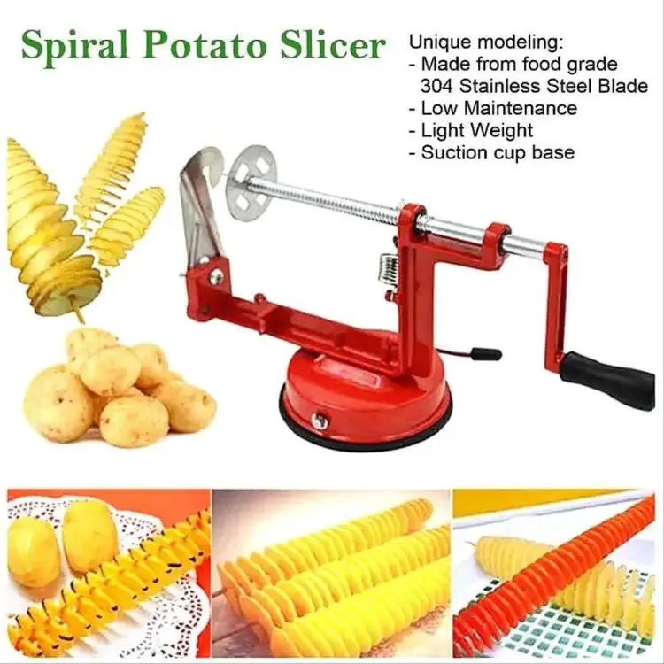Potato Chips Maker, Manual spiral potato chips twister slicer cutter tornado twist machine View Gallery - Pakistan