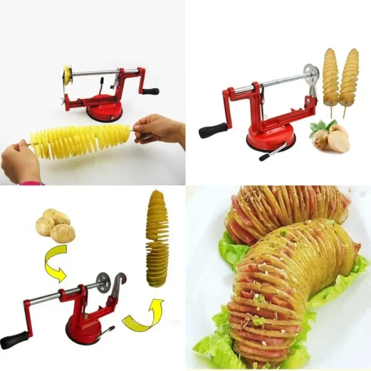 Potato Chips Maker, Manual spiral potato chips twister slicer cutter tornado twist machine View Gallery - Pakistan