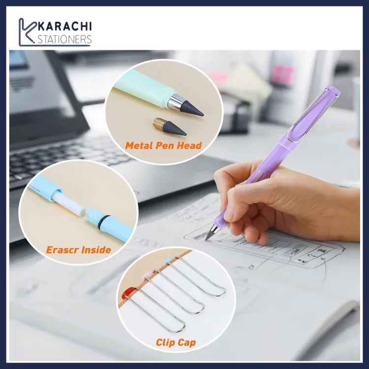 New Unlimited Technology Eternal Writing Pencil Inkless Magic Pen Pencil   (random color) MJ KS View Gallery - Pakistan
