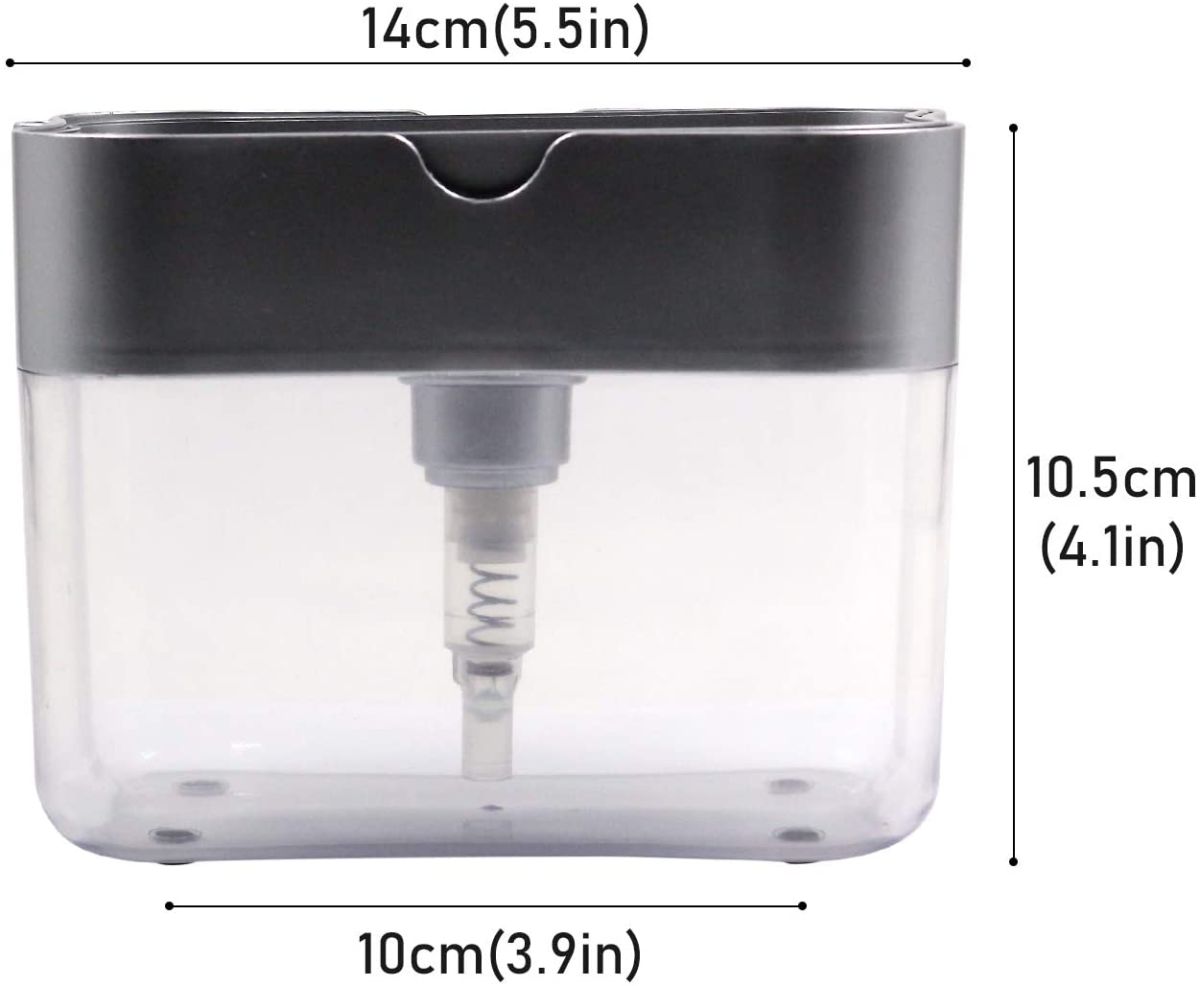 2-in-1 Multi-function Dishwashing Liquid Box Soap Pump Dispenser For Dish Soap And (without sponge) - Each View Gallery - Pakistan