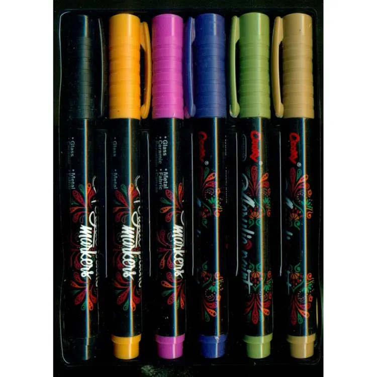6 pc acrylic marker set View Gallery - Pakistan
