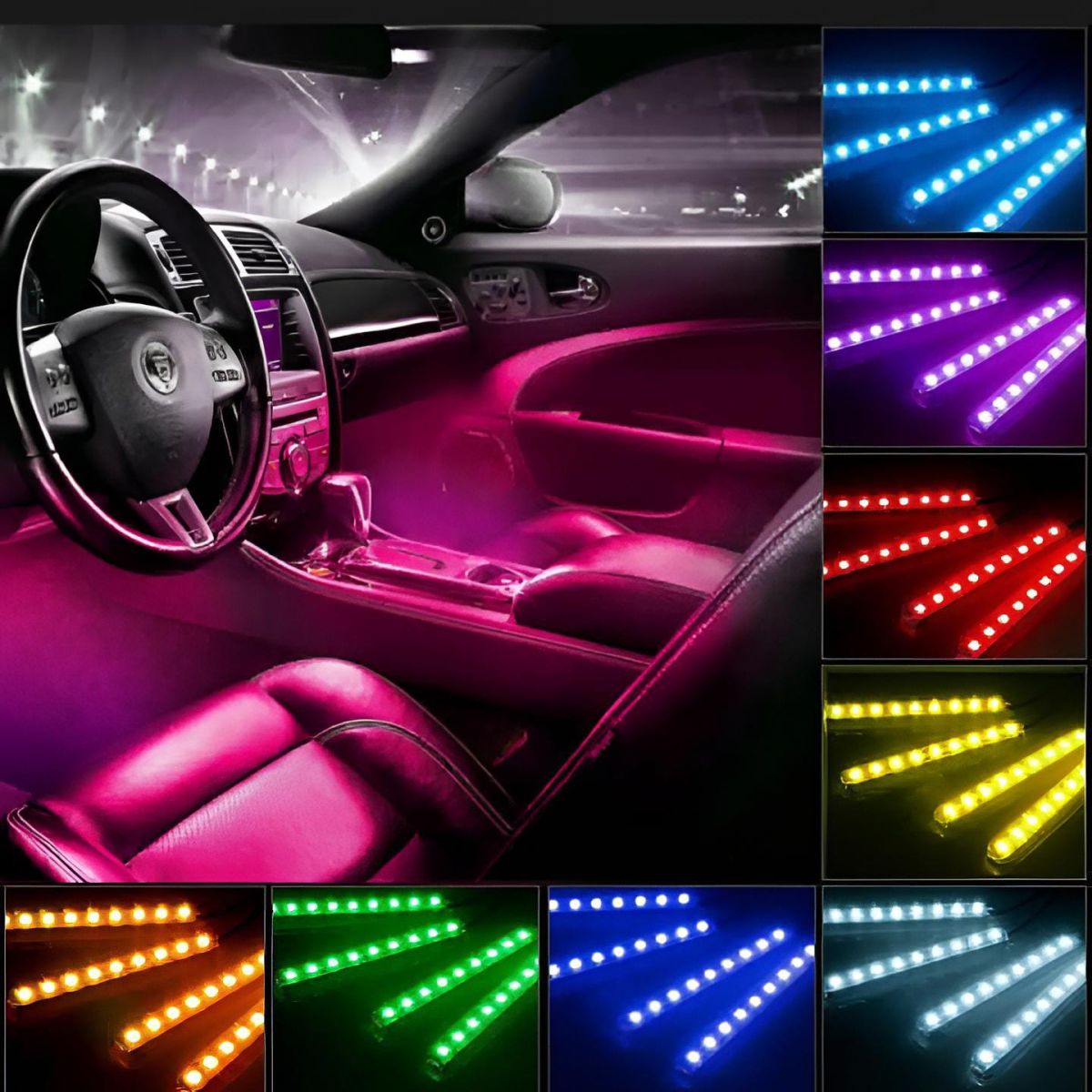 Interior light Remote control 36 led RGB LIGHT strip Without button for bike/car/jeeb and all vehicles (with remote) View Gallery - Pakistan